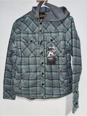 New Klim womens upland plaid insulated flannel spring fall jacket size small